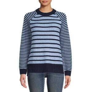 Time and Tru Blue Striped Super-Soft Pullover Sweater XL